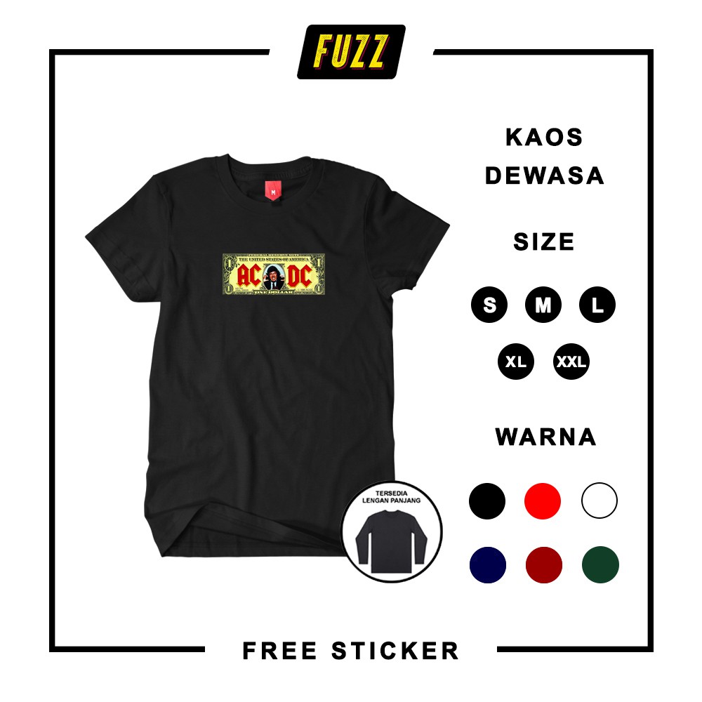 Kaos Baju Band ACDC T Shirt Distro Musik Rock Pria Dan Wanita Oversize Unisex Original Murah