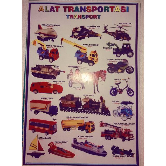 POSTER KARTON ALAT TRANSPORTASI