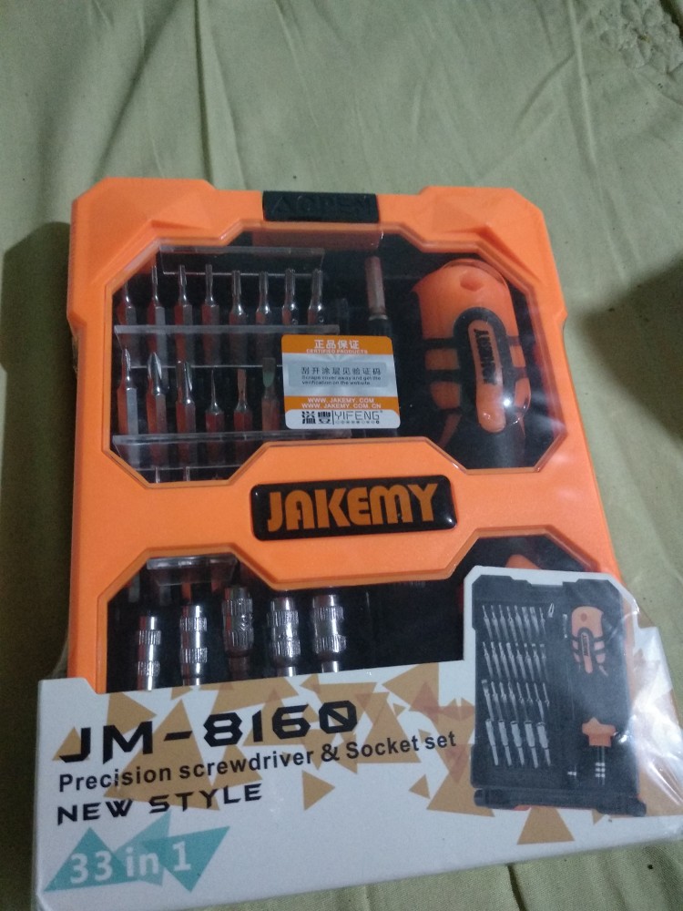 Jakemy 33 In 1 Obeng Set Handphone Jm-8160 For Computer Original