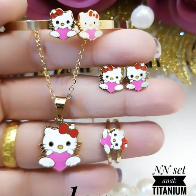 Titanium set perhiasan anak 4146k