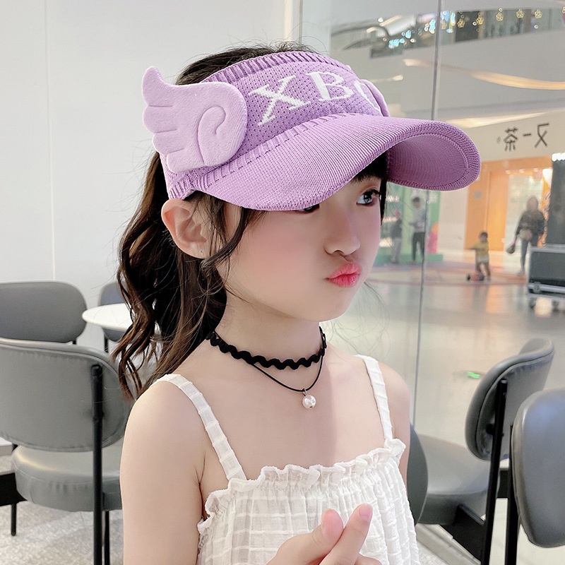 (Baru Datang ) MZ003 TOPI ANAK RAJUT VISOR PANTAI SUNSHADE MOTIF KBG ANTI UV ANAK KECIL BTE