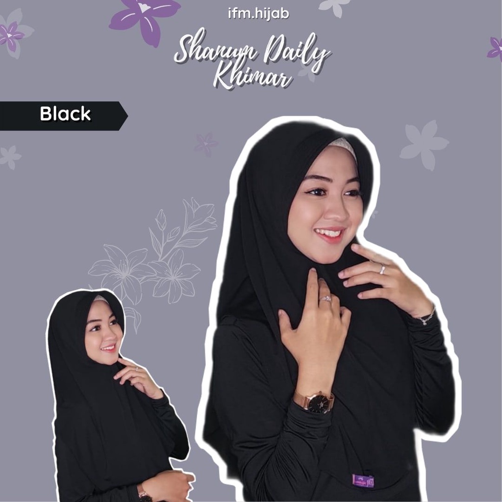 HIJAB SHANUM DAILY KHIMAR - 1 (M) SPORT INSTANT MENUTUP DADA PREMIUM (IFMHIJAB)