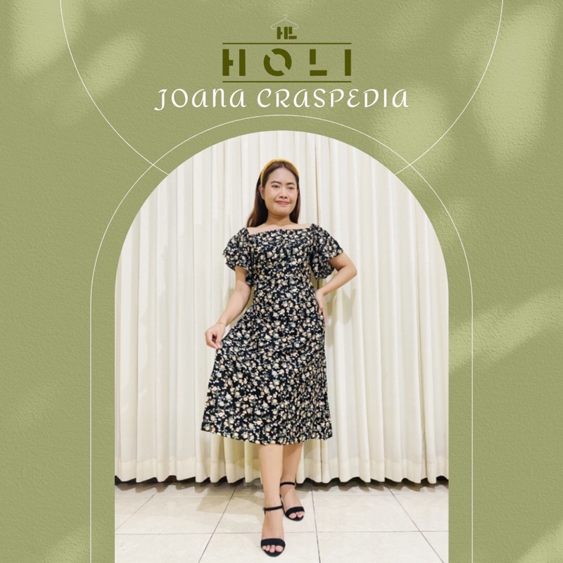 Dress|Daster|Seksi|Sexy|Cantik|Anggun|Bali|Joana Craspedia Motif Bunga Pattern|Premium Quality|Baju 