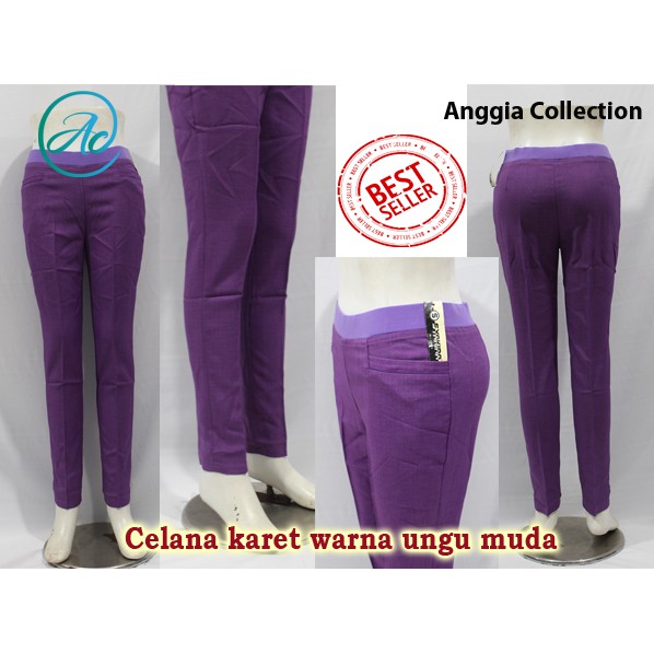 Celana pinggang karet ukuran 4L dan 5L-celana Wanita Karir-celana kantor wanita terbaru-celana kerja