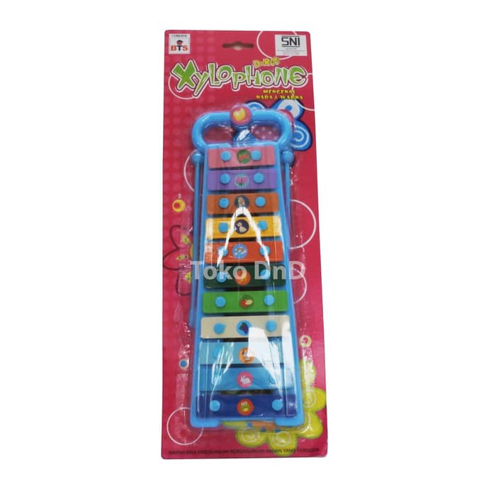Mainan Edukasi Anak - Xylophone Kulintang Doremi Warna Pink Biru Ungu