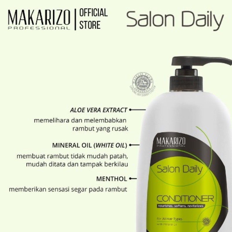 Makarizo Salon Daily Professional Shampoo | Makarizo Salon Daily Professional Conditioner 1000ml