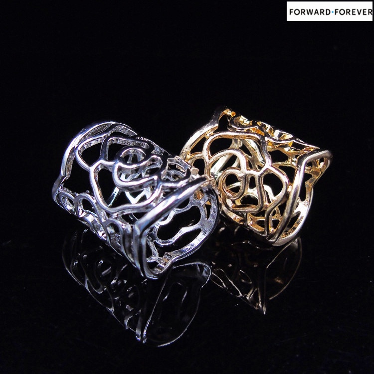 Women's hollow Rose Scarf Buckle Clip Cincin Tudung M40033