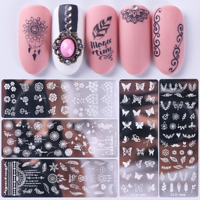 Stamping Plate mix model stamp plate design nail art plat besi hiasan gambar nailart