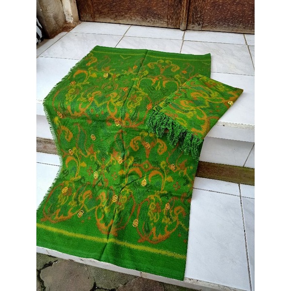 tenun endek set selendang dg Tretes emas