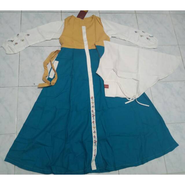PAKAIAN MUSLIM GAMIS ABAYA ANAK PEREMPUAN SIZE 9