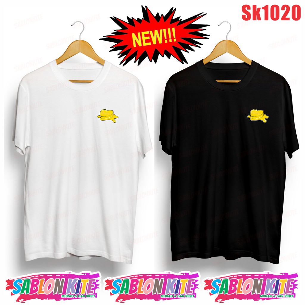 MURAH!!! KAOS KPOP BUTTER LOGO KECIL SABLON DEPAN AJA PRINT SK1020 ADA 8 WARNA UNISEX COMBED 30S