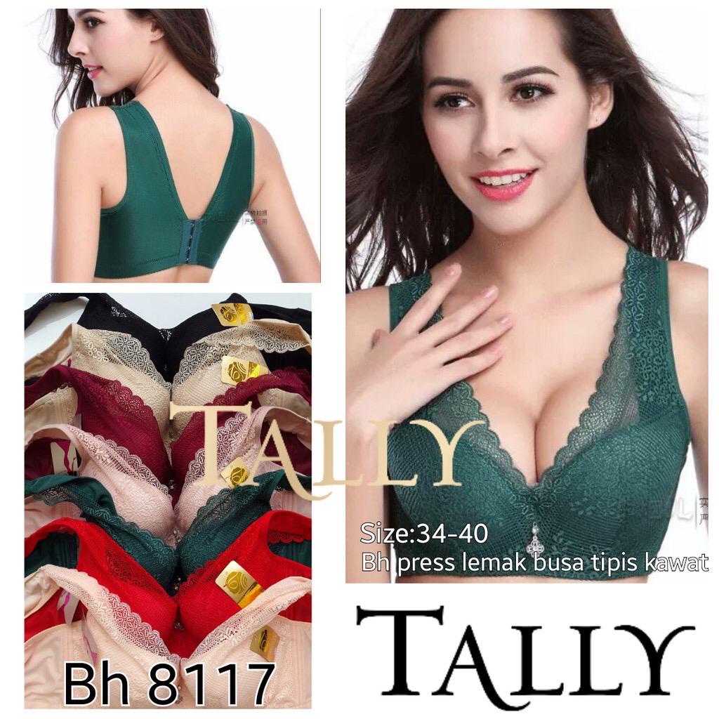 ARA98STORE - BH BRA 8117 TALLY JUMBO ADA KAWAT / PAKAI KAWAT CUP C D-   BRA PENEKAN LEMAK / PRESS LEMAK- BH JUPE BRA PENGENCANG PAYUDARA - BROKAT KAIT 4 - BH ORIGINAL TALLY - BEST SELLER - BIG CUP - SIZE 34 36 38 40 42 44