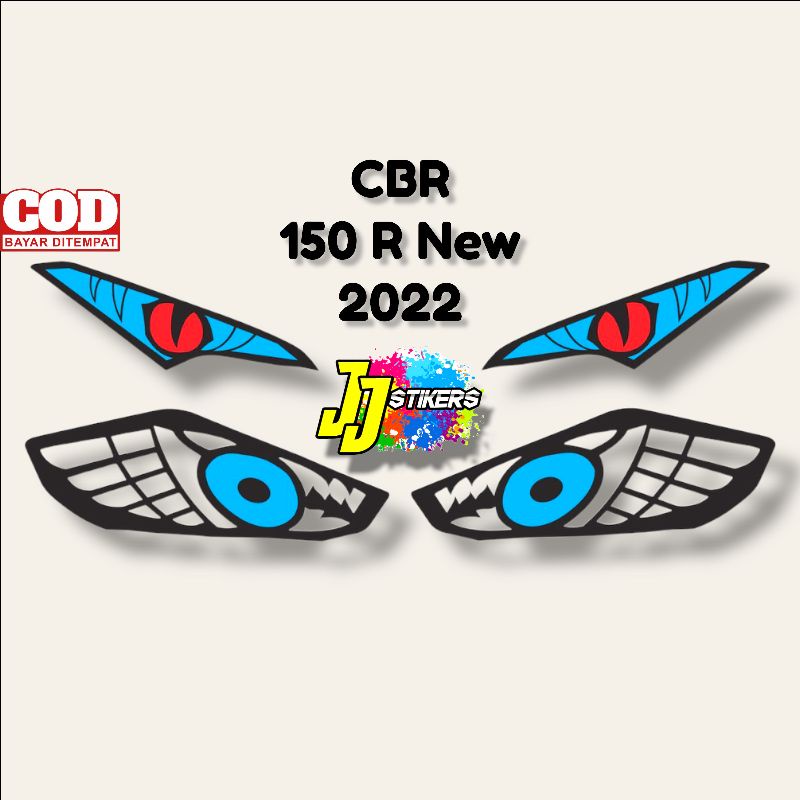 Sticker variasi stiker lampu dan alis CBR 150R New 2021 - 2022