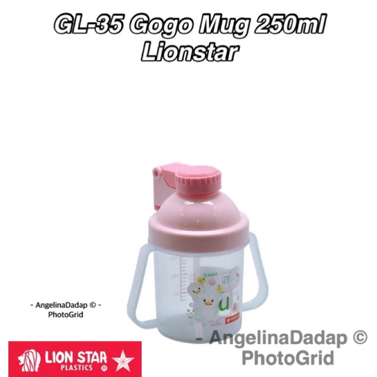 Botol Minum Bayi 250ml Lionstar Botol Minum Anak + Sedotan