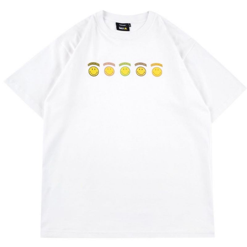 THANKSINSOMNIA X SMILEY Colors T-Shirt White UNISEX