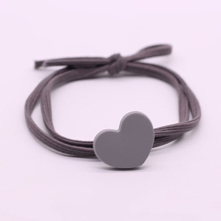 MM - Ikat Rambut Ala Korea Import Murah 1966 Ikat Rambut Korea Ikat Rambut Pendek Ikat Rambut Lucu-LOVE COKLAT