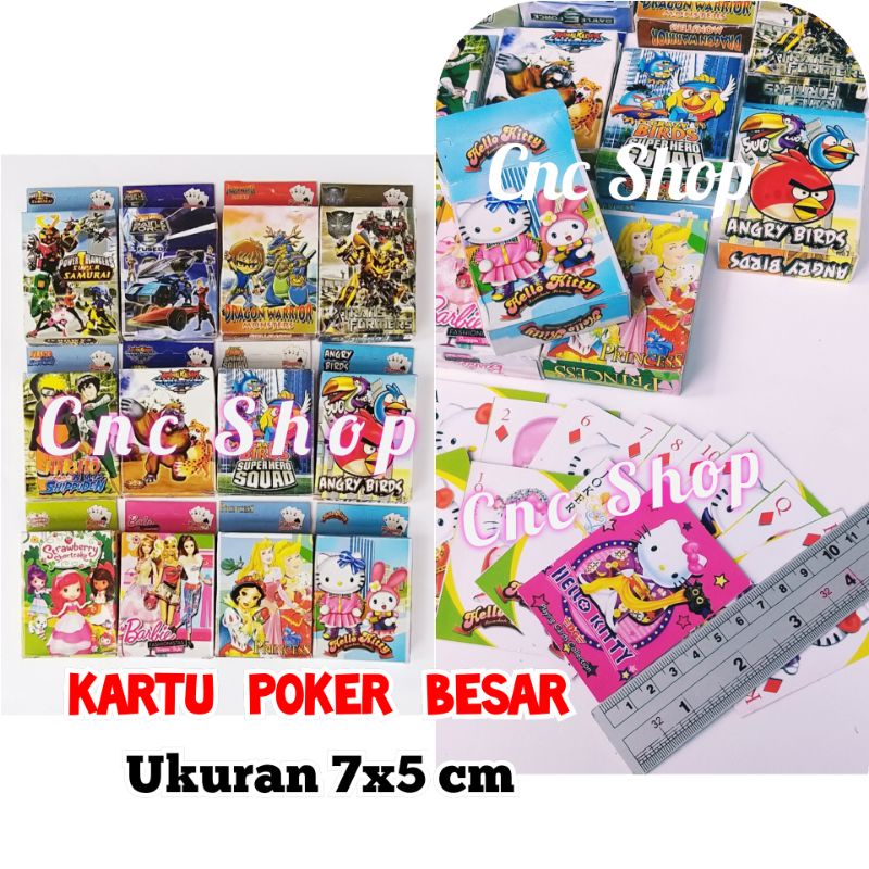 Mainan Kartu Poker Besar Gambar Karakter/  Kartu Remi D G Murah