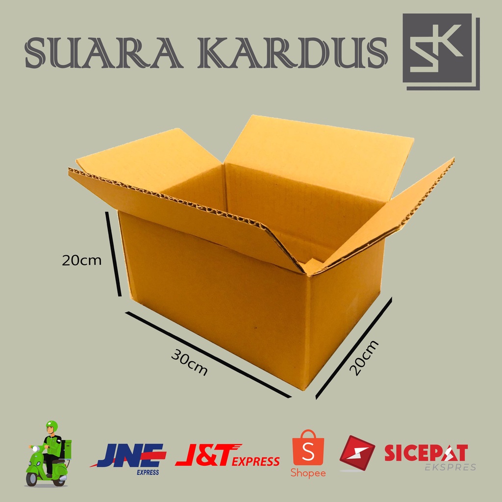 

Kardus Karton Box Polos Baru Uk 30x20x20 Cm