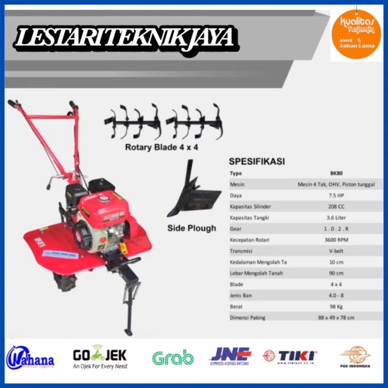 TRAKTOR KEBUN/TRAKTOR SAWAH TIGER GT800/TILLER MACHINE TIGER GT800