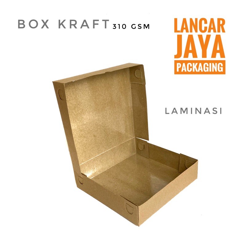 BOX KRAFT COKLAT KOTAK PIZZA DUS DONUT PACKAGING LAMINASI 20x20x5-2