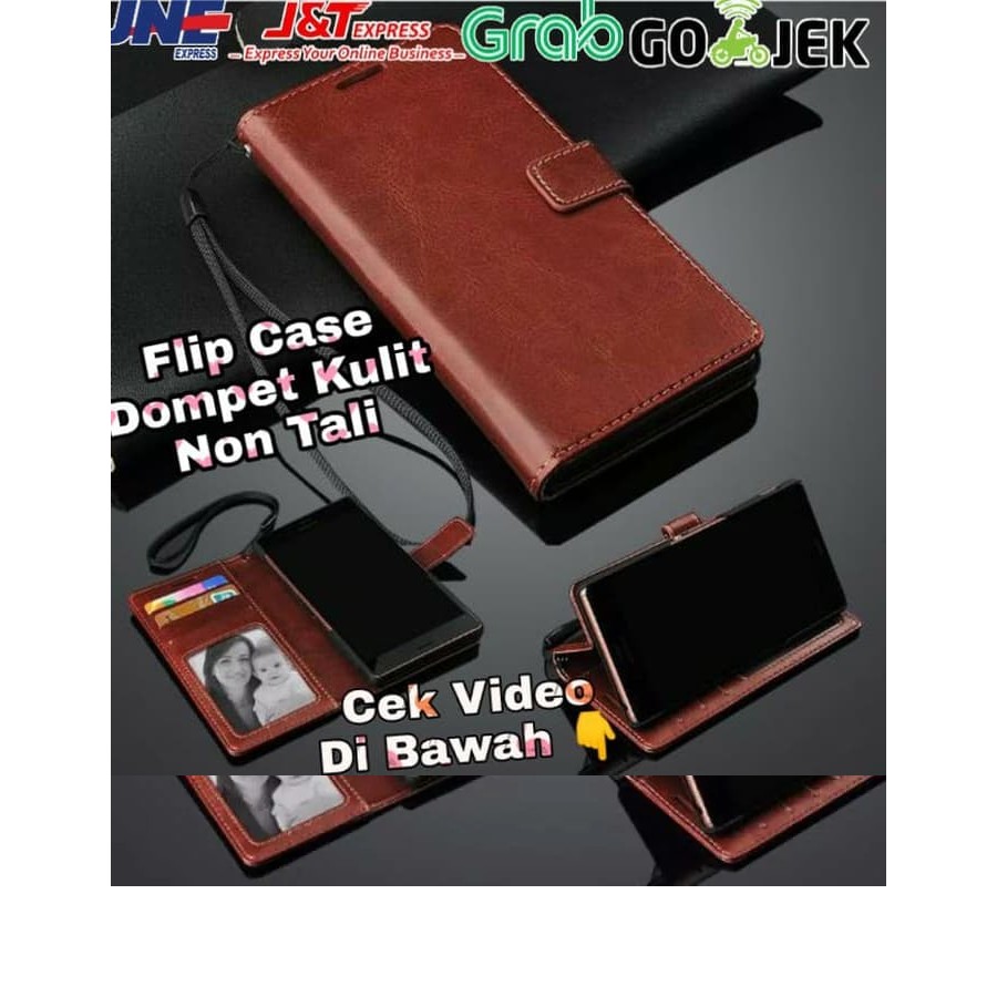 Flip Wallet Kulit Samsung A7 2018/ A8 2018/ A8+ 2018/ A10/ A20/ A21/A32/A52/A72