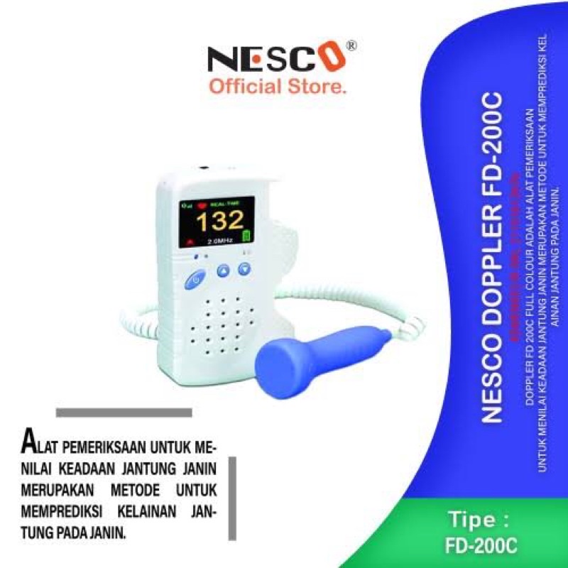 FETAL DOPPLER NESCO 200C ATAU ALAT PENGUKUR DETAK JANTUNG JANIN NESCO 200C | NESCO DOPPLER 200C