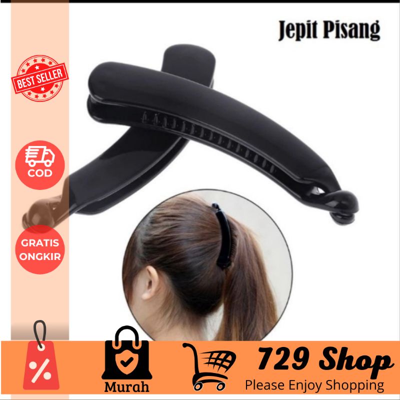 Jepit Rambut PISANG / Jepitan Ponytail / Jepit Korea Salon Bentuk Pisang