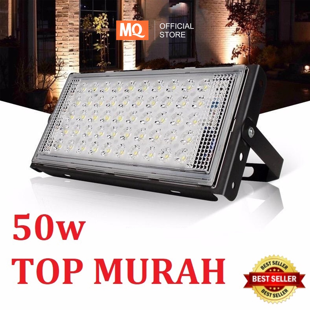 MQ LAMPU SOROT   TEMBAK LED SLIM 50 WATT  50W RGB LED FLOODLIGHT50 WATT AC 220V kap sorot