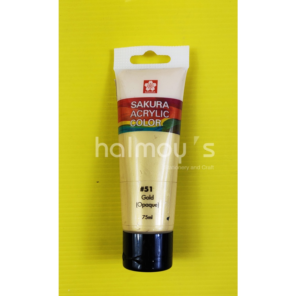 

CAT AKRILIK / ACRYLIC COLOUR SAKURA 75 ML GOLD #51