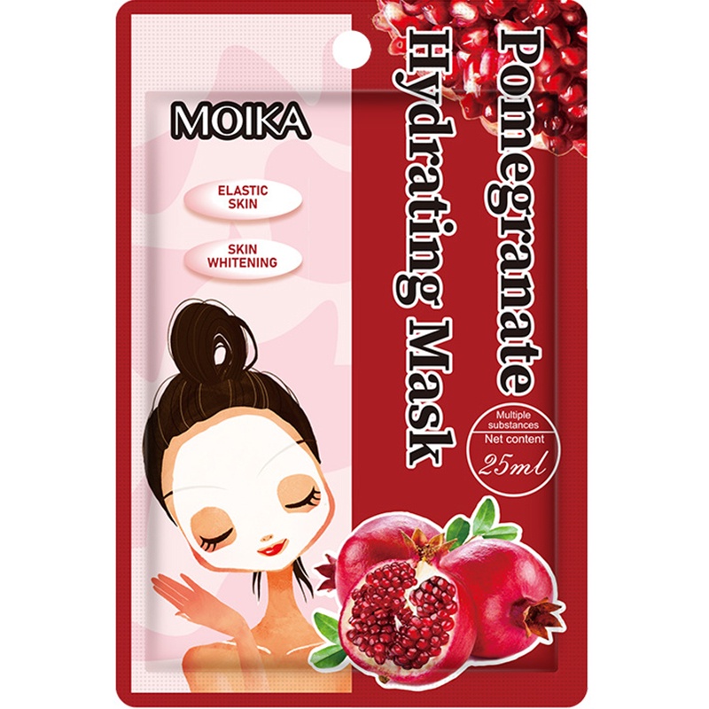 Skin Care Natural Fruit Plant Facial Mask Moisturizing Oil-Control Blueberry Cucumber Pomegranate Fruit Aloe Sheet Face Mask