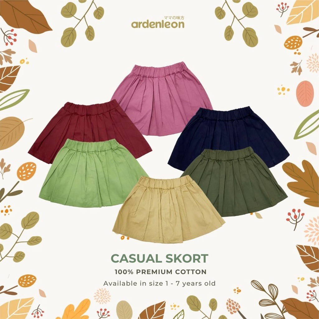 ARDENLEON (1-7Thn) Girls Casual Skort Rok Celana Anak Pakaian Anak Perempuan ARDEN LEON CBKS