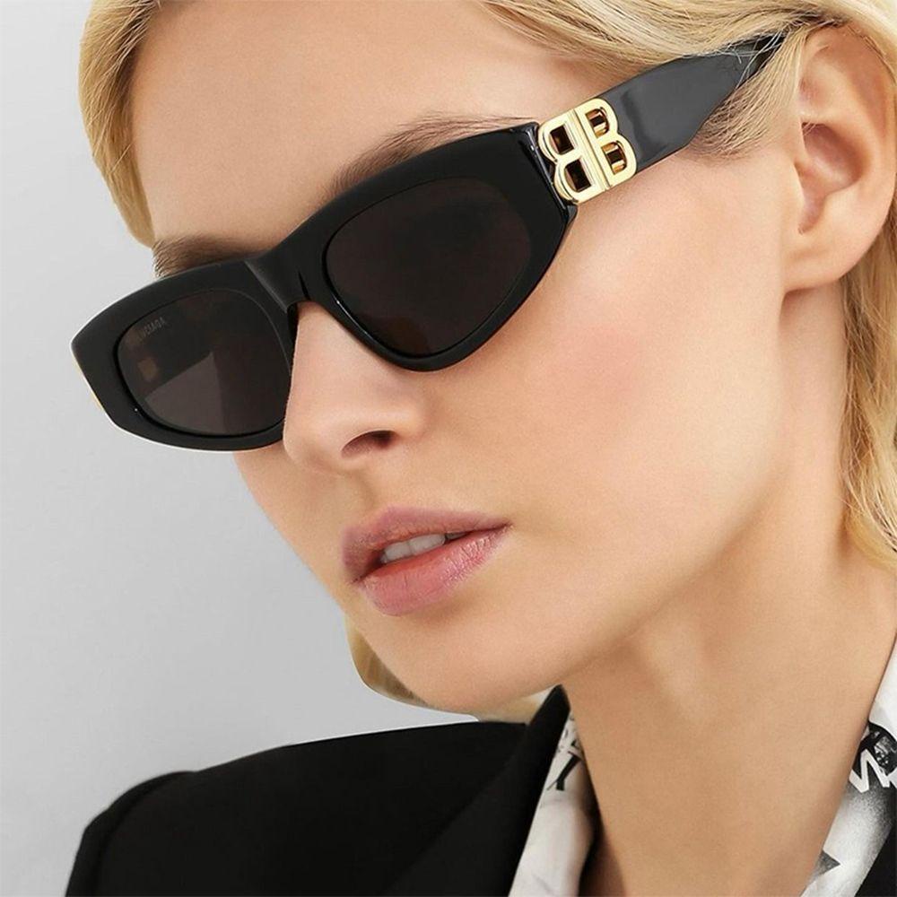 [Elegan] Kacamata Hitam Anti UV Aksesoris Hadiah Vintage Leopard Eyewear PC Street Style Properti Foto Korean Sunglasses