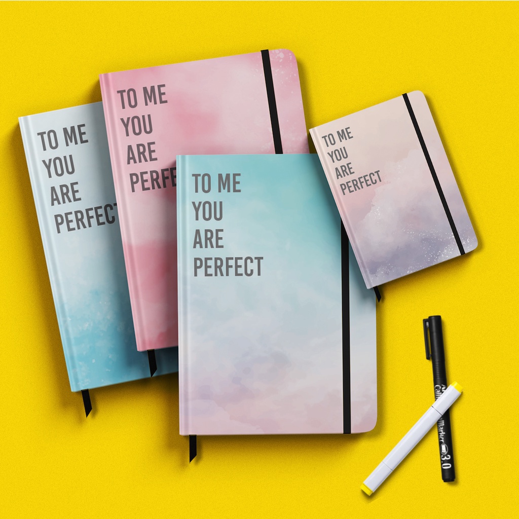 

Notebook Hardcover Quotes Custom Pastel Color | Buku Diary Unik Hadiah Buku Notebook Custom Planner A5 pastel Murah