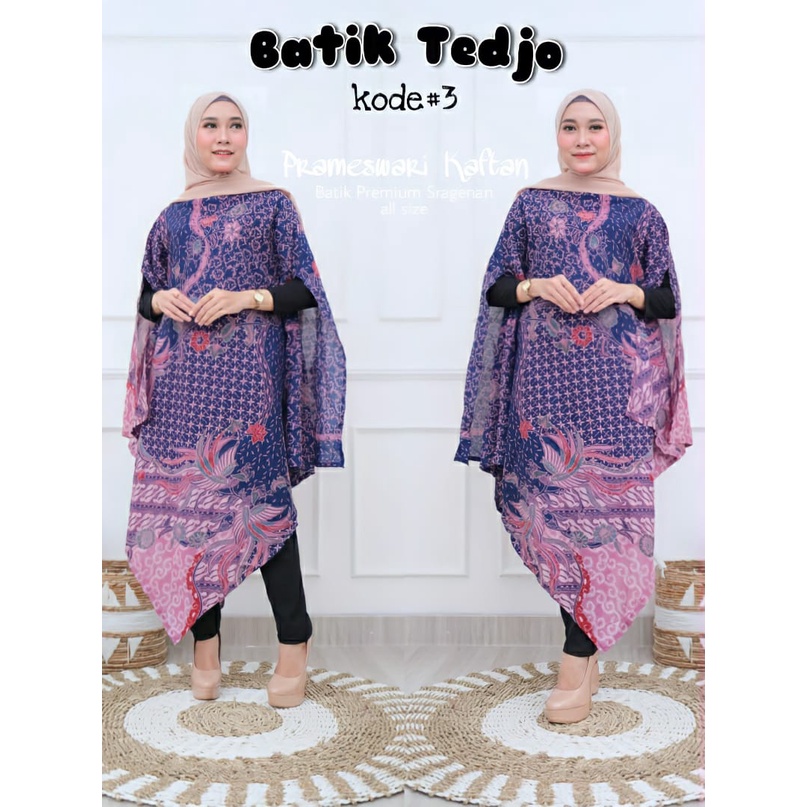 Prameswari Model Dress Kaftan Wanita Cantik ORI Solo Eksklusif Bahan Terbaik Kekinian Terbaru 2022 B