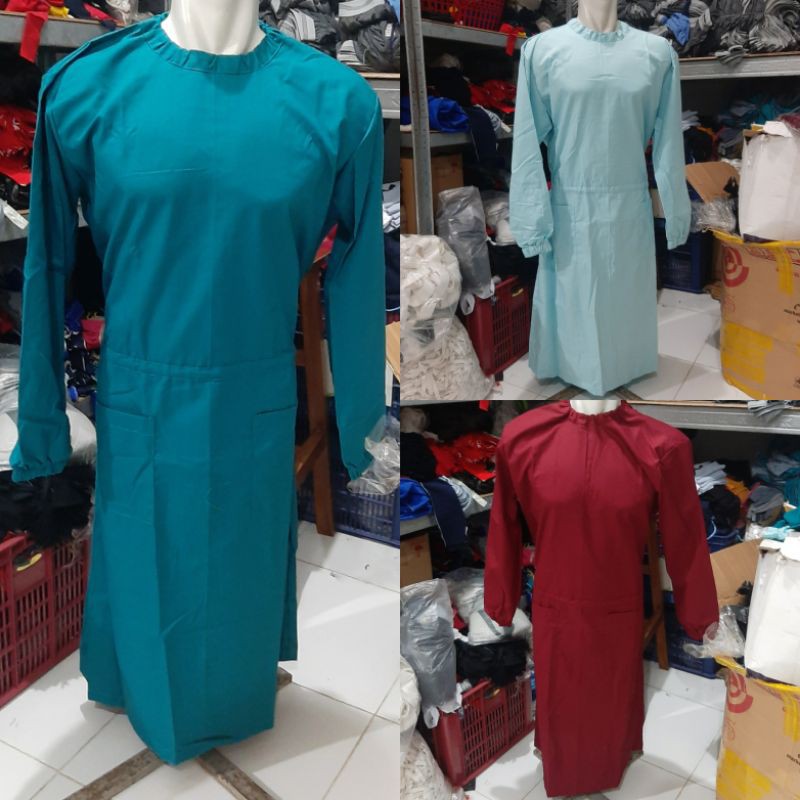 BAJU APD GAUN LEVEL 2 BAHAN AMERICAN DRILL OPERASI TEBAL REUSABLE MURAH