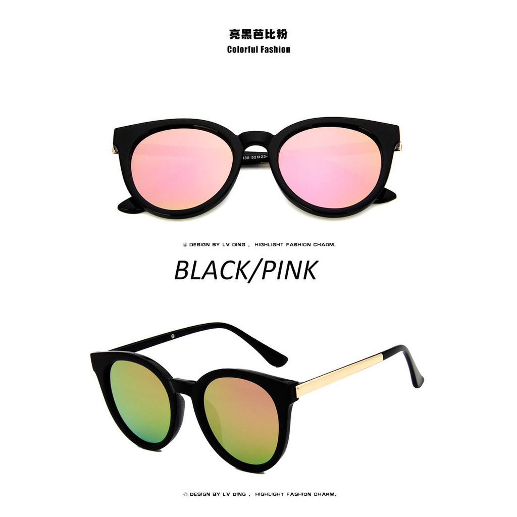 2018 Kacamata Bingkai Kacamata Fashion Baru Korea Wanita / Pria Dengan 10 WARNA free gift-BLACK/PINK