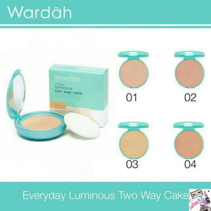 ☃Cutezz_Ching1☃Wardah Everyday Luminous Two Way Cake 12g - bedak dengan hasil matte yang halus dan ringan