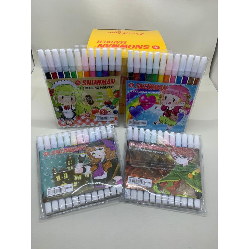 

Spidol Snowman 12 warna PW-12A (1 set)