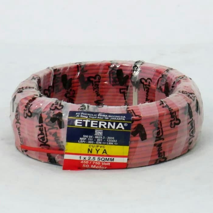 Kabel NYA 2,5 ETERNA 50M Kabel Tunggal Kawat Tembaga 2,5mm (50 Meter)
