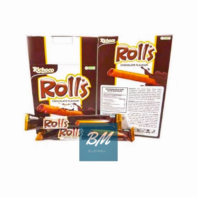 READY Nabati Rolls Box isi 20 Pcs / Richeese Nabati Rolls Keju 20 x 8 gr / Richoco Nabati Rolls