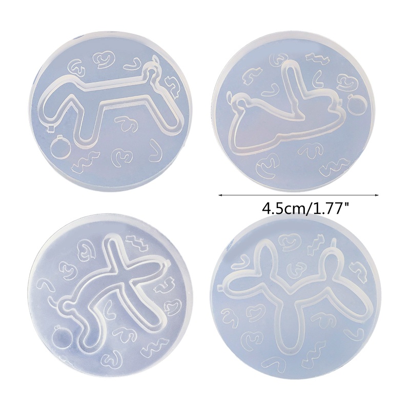 Siy Cetakan Resin Epoksi Bentuk Balon Anjing Bahan Silikon Untuk Gantungan Kunci Handmade