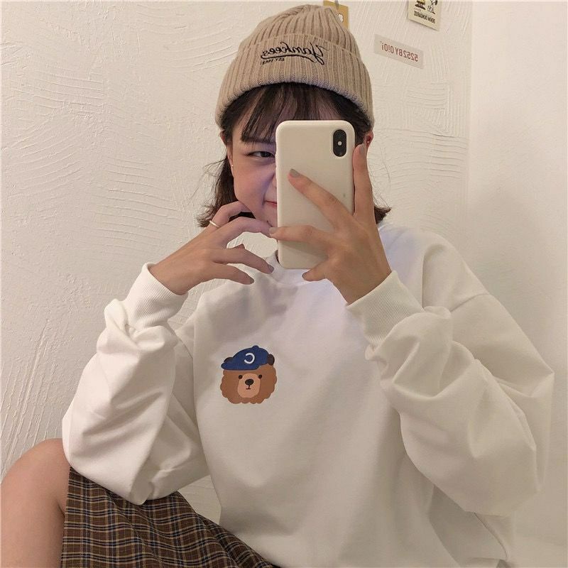 (S - 6XL) Sweater BEAR Cute Big size ( S M L XXXL XXXXL 4L 5L 6XL) Crewneck Beruang Korean Style Harajuku Oversize Jumbo Unisex Panda Cute