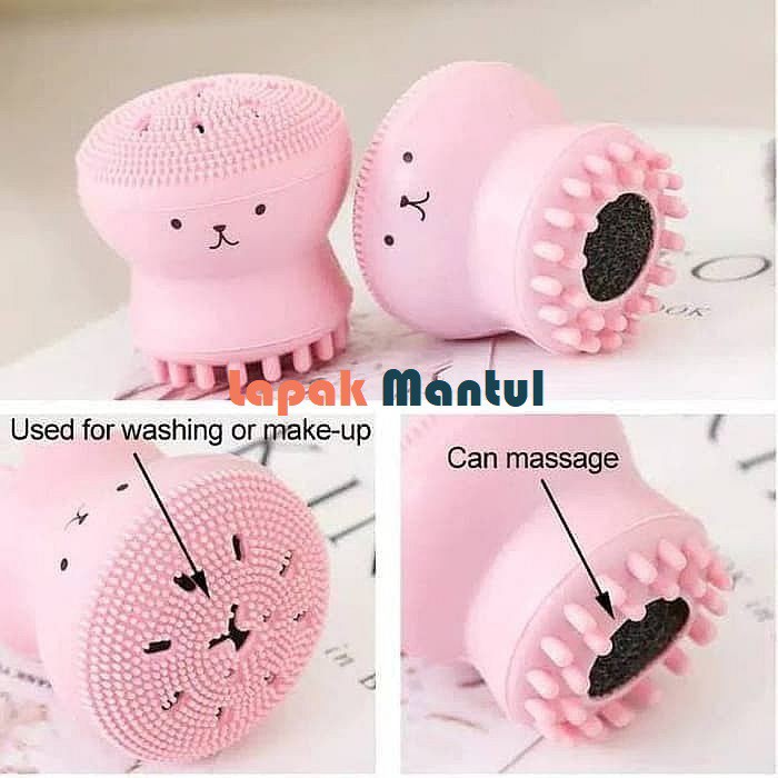 LM-0139 Spon Silikon Lembut Pembersih Wajah Model Gurita - Sponge Octopus
