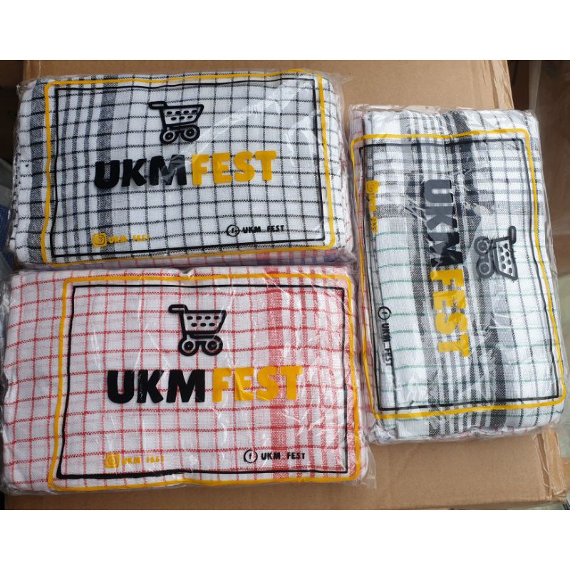 SERBET LAP TANGAN MOTIF KOTAK PRODUK UKM