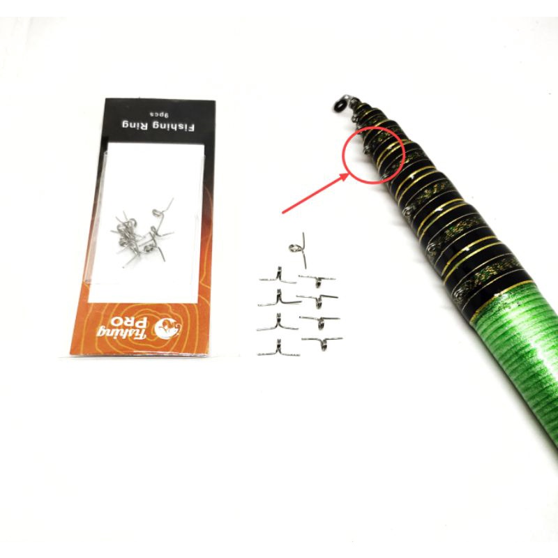 Kolongan Tegek Ring Kawat Kecil Isi 9 FISHING PRO Joran tegeg