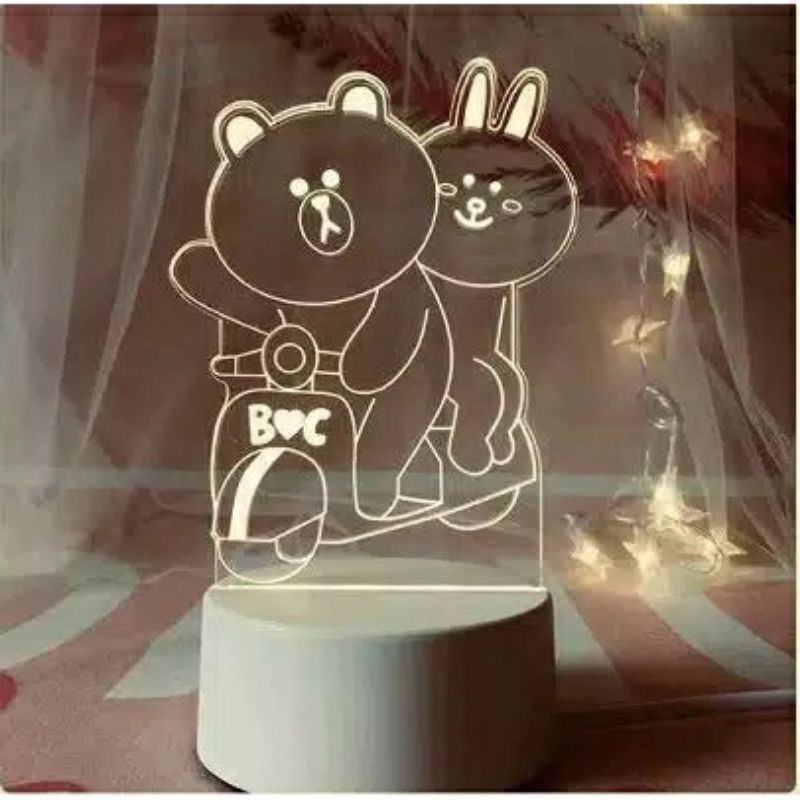 KADO UNIK HADIAH LAMPU TIDUR CUSTOM KPOP BTS BT21 EXO ULANG TAHUN GIFT PACAR DEKORASI KAMAR MINIMLIS-Bt21