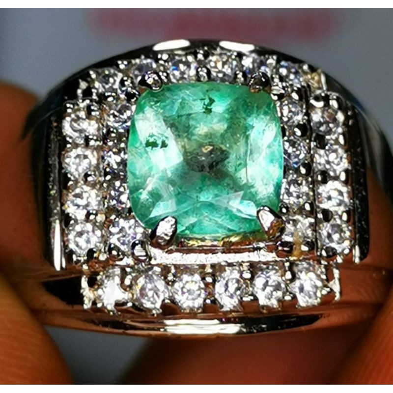 Batu asli natural zamrud colombia