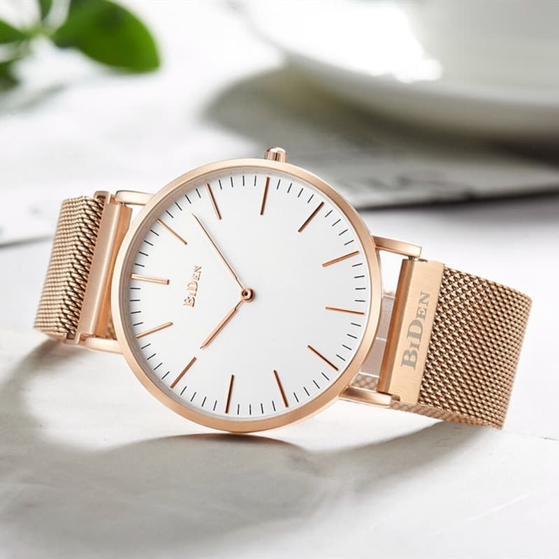 Jam tangan Biden pria wanita fashion elegant bisnis sport quartz - Kuning