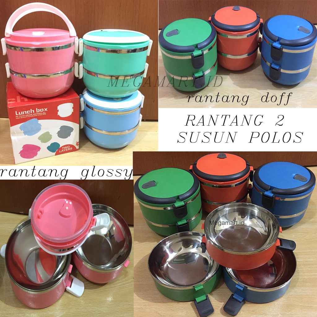 RANTANG 2 SUSUN POLOS / LUNCH BOX 2 SUSUN