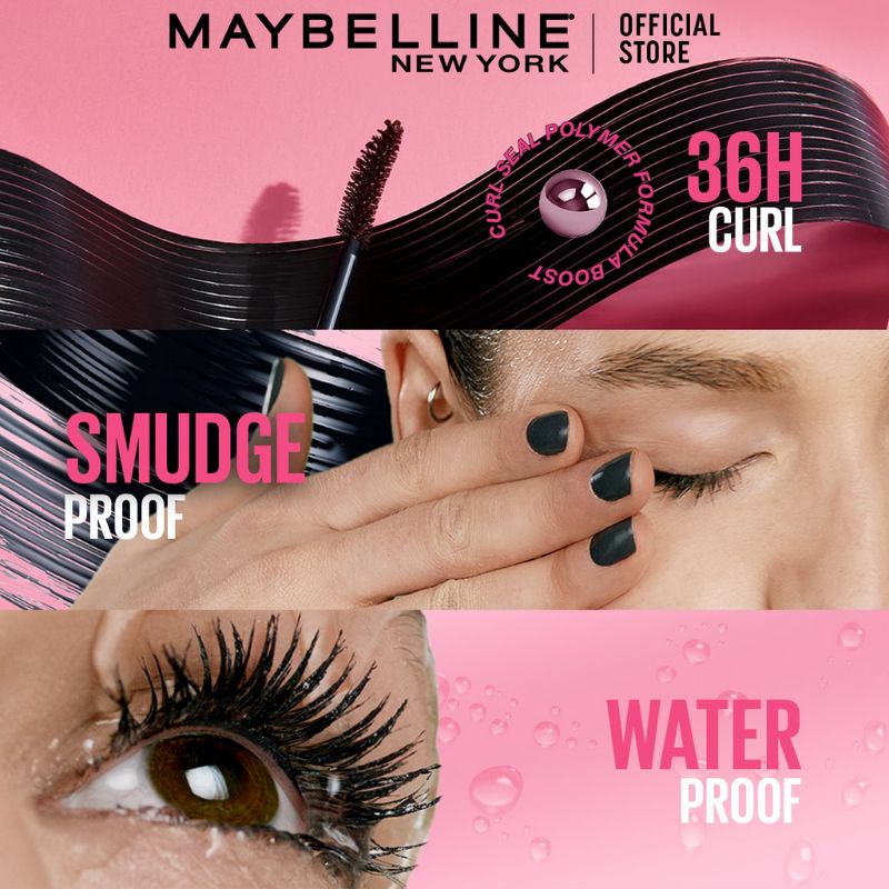 Mascara Maybelline volume express hyper curl waterproof very black Original